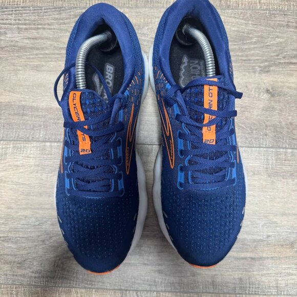 Brooks Glycerin GTS 20 Blue/Orange Athletic Shoes Men's Size 10 - Picture 2 of 7